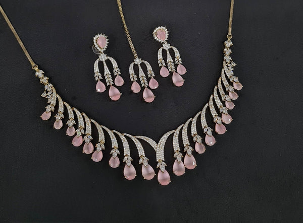 Cz Necklace 10640 - KRISHNA'S SWETA JEWELLERY