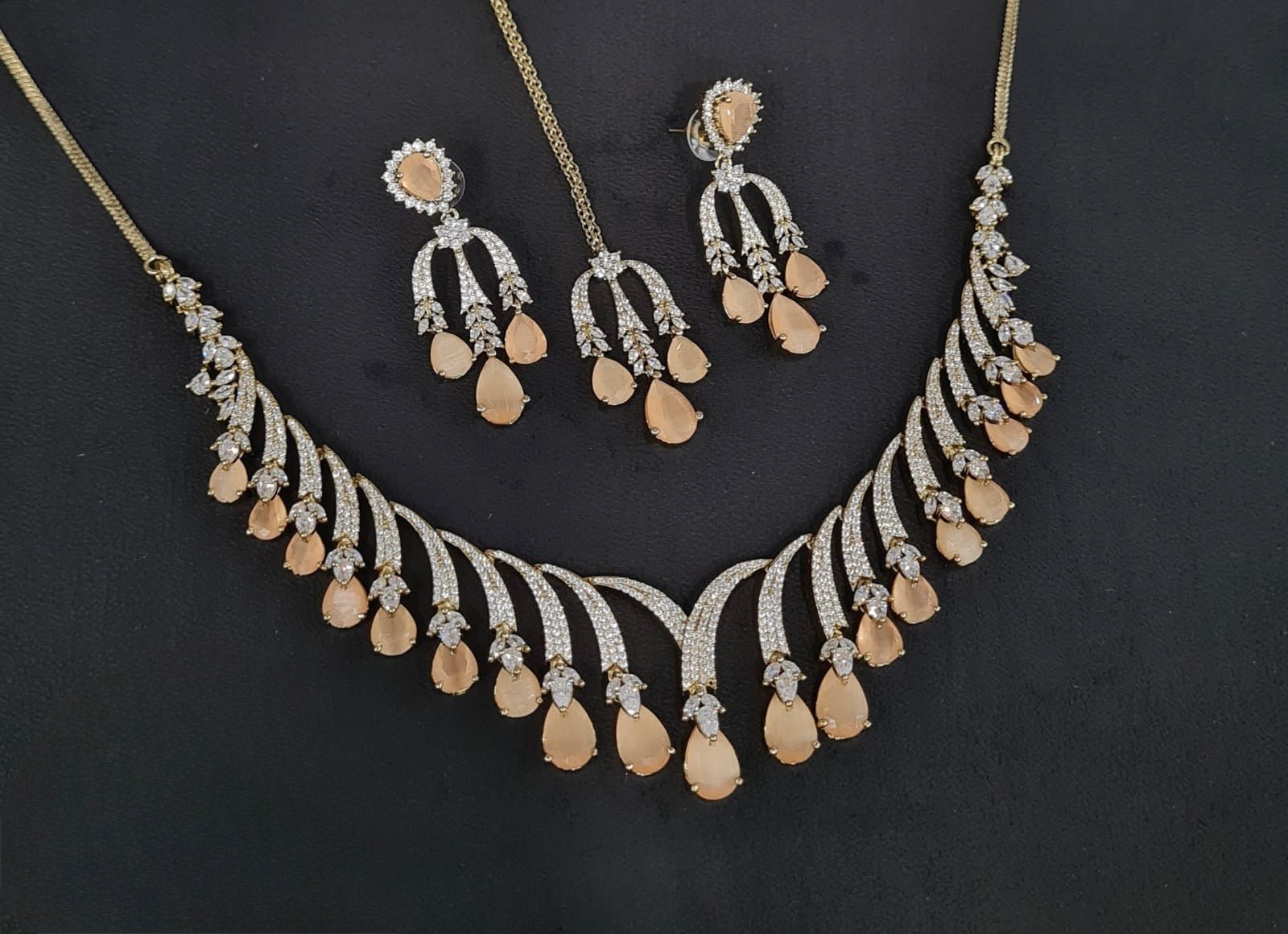Cz Necklace 10640 - KRISHNA'S SWETA JEWELLERY