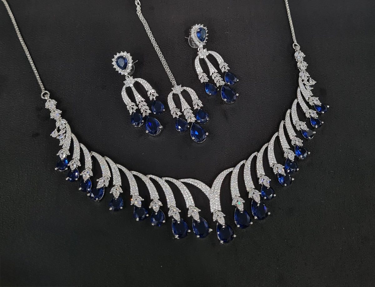 Cz Necklace 10640 - KRISHNA'S SWETA JEWELLERY