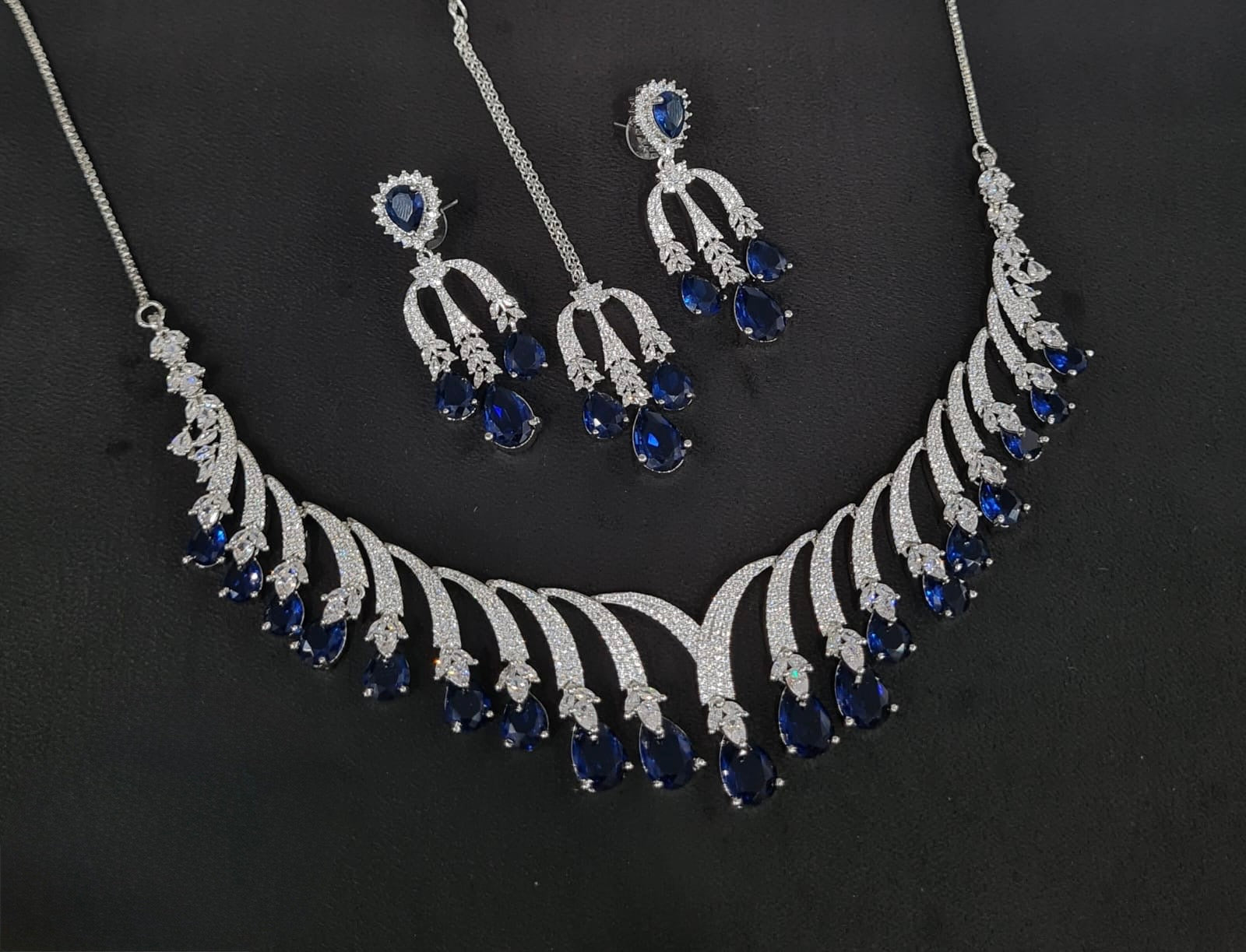 Cz Necklace 10640 - KRISHNA'S SWETA JEWELLERY
