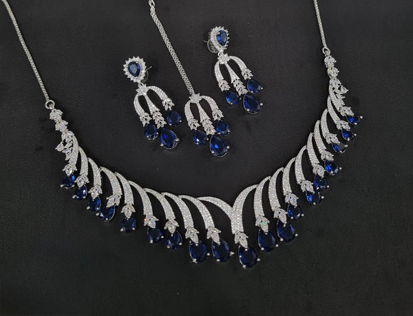Cz Necklace 10640 - KRISHNA'S SWETA JEWELLERY