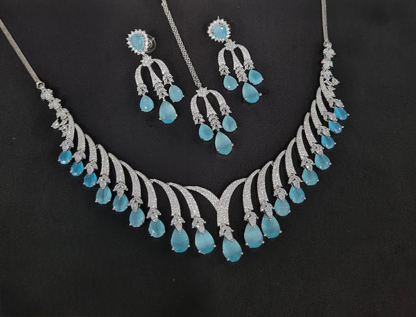 Cz Necklace 10640 - KRISHNA'S SWETA JEWELLERY