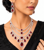 Cz Necklace 10971 - KRISHNA'S SWETA JEWELLERY