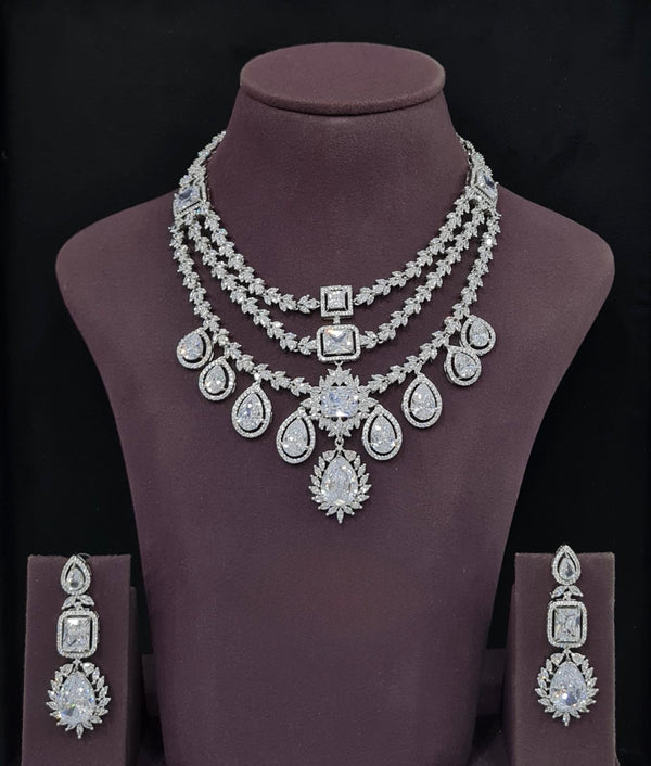 Cz Necklace 10971 - KRISHNA'S SWETA JEWELLERY