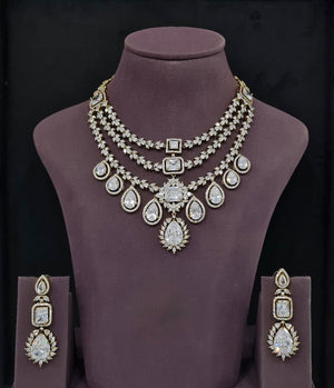 Cz Necklace 10971 - KRISHNA'S SWETA JEWELLERY