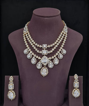 Cz Necklace 10971 - KRISHNA'S SWETA JEWELLERY