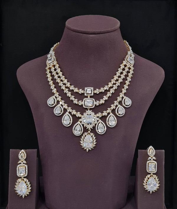 Cz Necklace 10971 - KRISHNA'S SWETA JEWELLERY