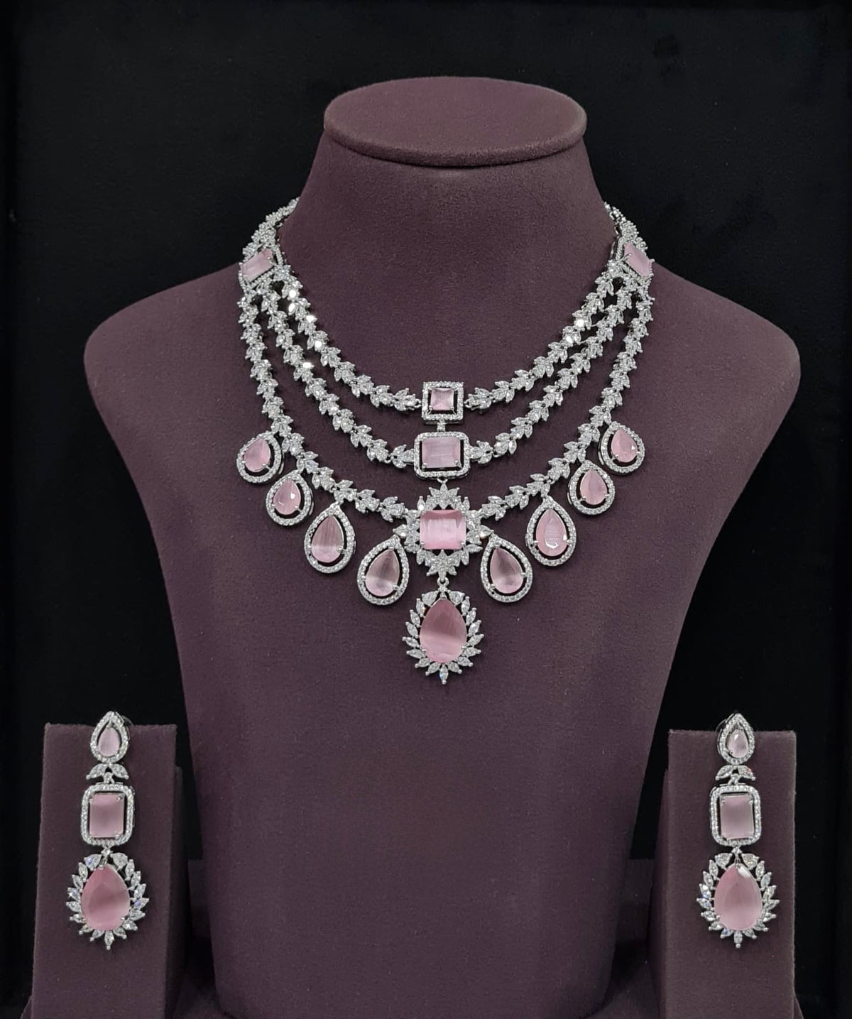 Cz Necklace 10971 - KRISHNA'S SWETA JEWELLERY