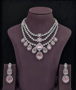 Cz Necklace 10971 - KRISHNA'S SWETA JEWELLERY