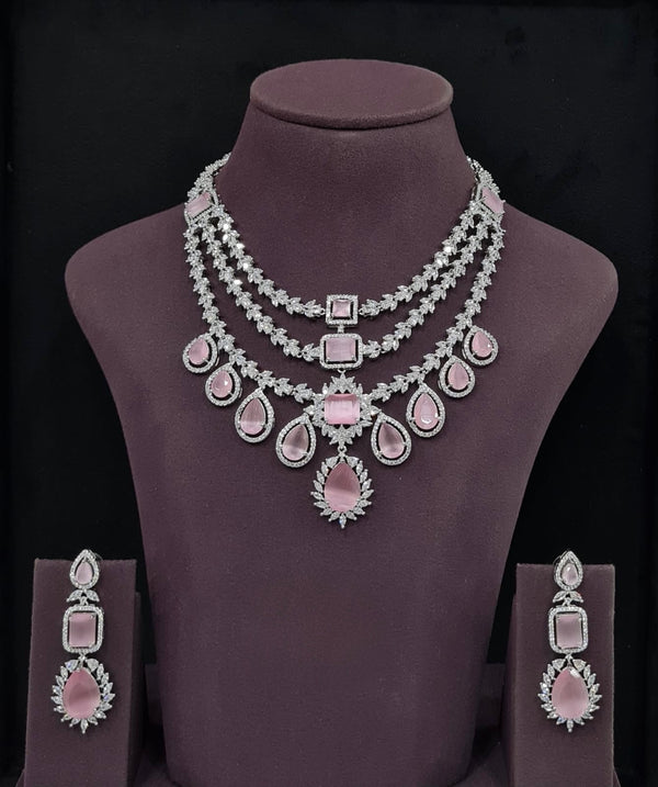 Cz Necklace 10971 - KRISHNA'S SWETA JEWELLERY