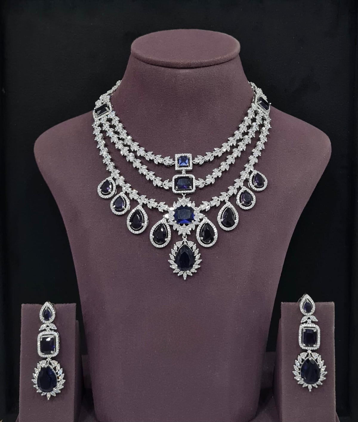 Cz Necklace 10971 - KRISHNA'S SWETA JEWELLERY