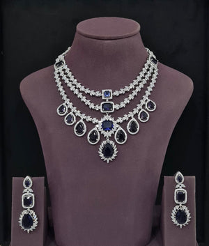 Cz Necklace 10971 - KRISHNA'S SWETA JEWELLERY