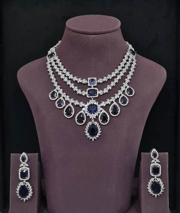 Cz Necklace 10971 - KRISHNA'S SWETA JEWELLERY