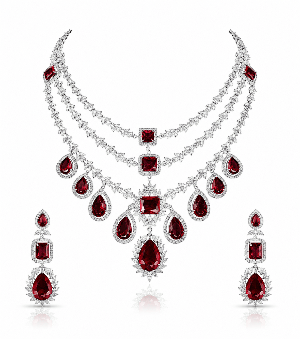 Cz Necklace 10971 - KRISHNA'S SWETA JEWELLERY