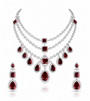 Cz Necklace 10971 - KRISHNA'S SWETA JEWELLERY