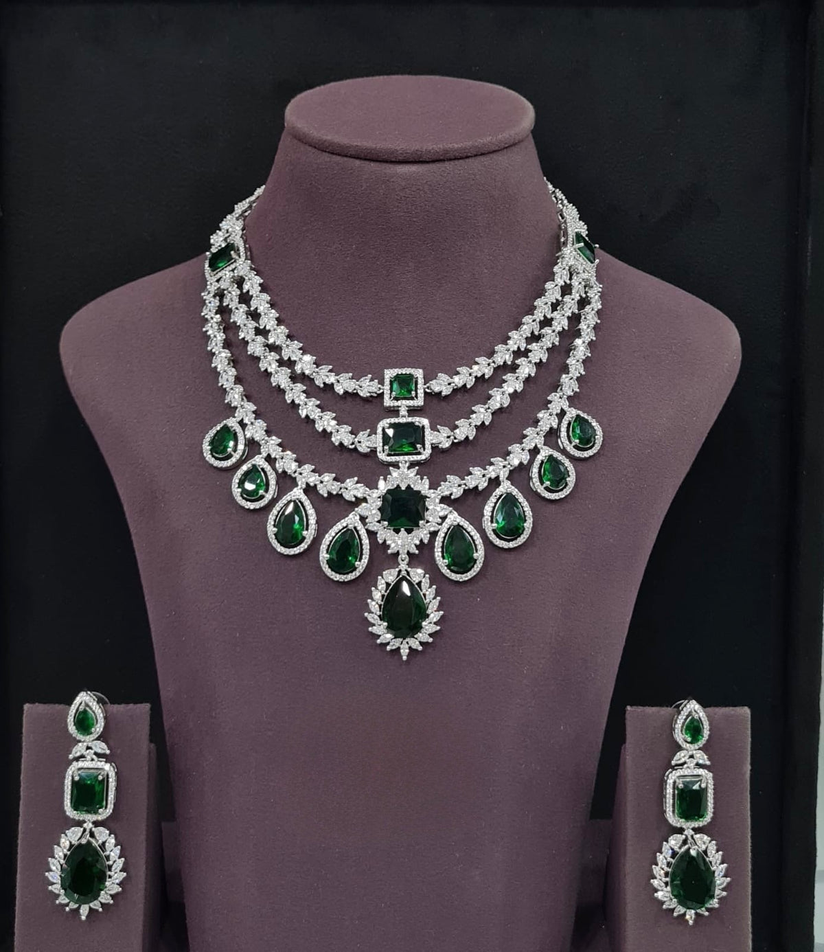 Cz Necklace 10971 - KRISHNA'S SWETA JEWELLERY
