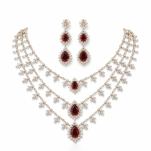 Cz Necklace 10972 - KRISHNA'S SWETA JEWELLERY