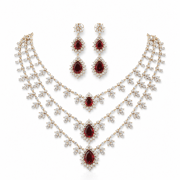 Cz Necklace 10972 - KRISHNA'S SWETA JEWELLERY