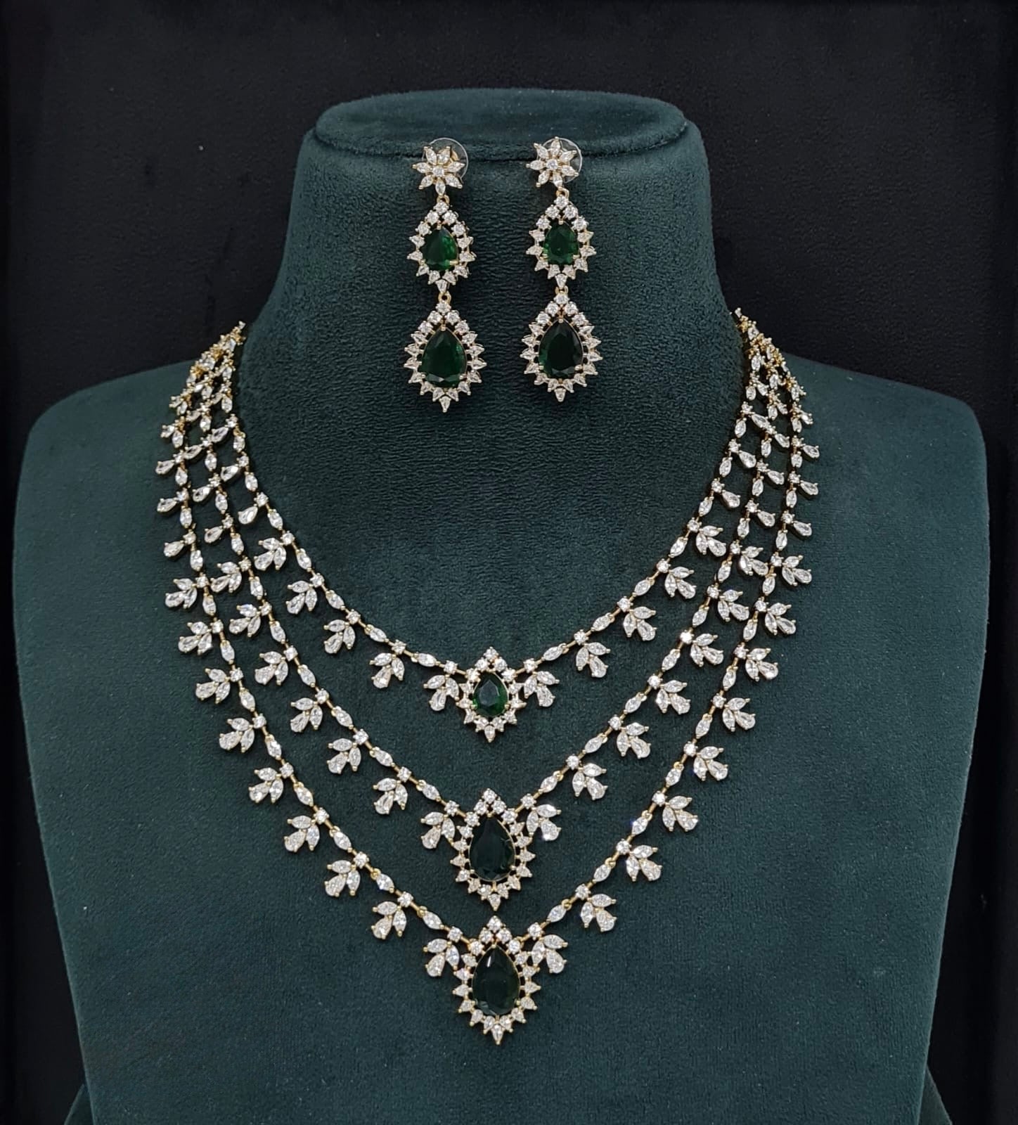 Cz Necklace 10972 - KRISHNA'S SWETA JEWELLERY
