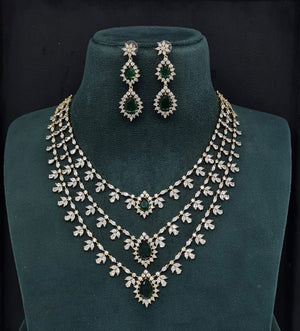 Cz Necklace 10972 - KRISHNA'S SWETA JEWELLERY