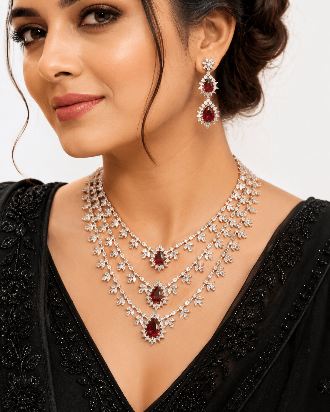 Cz Necklace 10972 - KRISHNA'S SWETA JEWELLERY