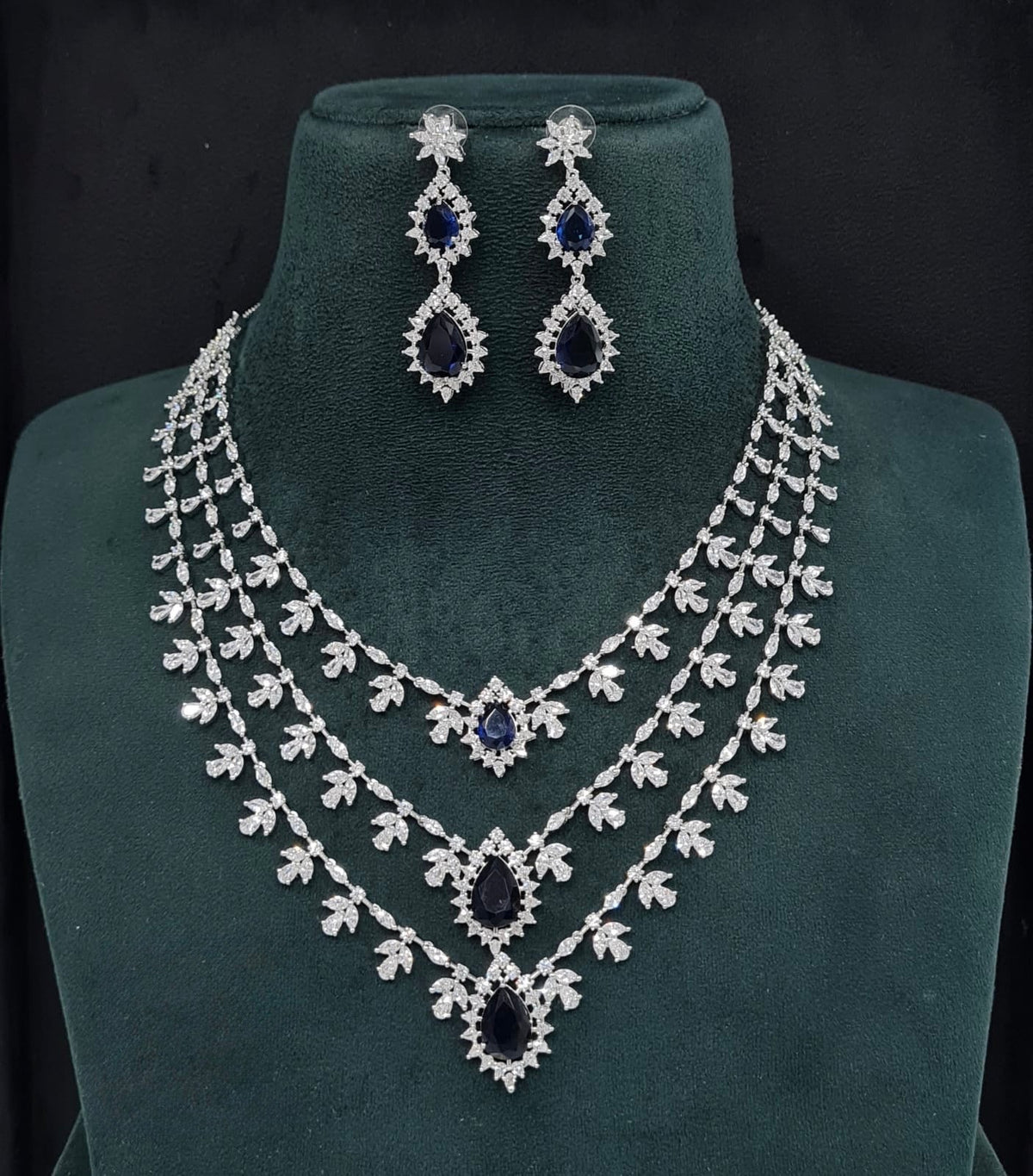 Cz Necklace 10972 - KRISHNA'S SWETA JEWELLERY