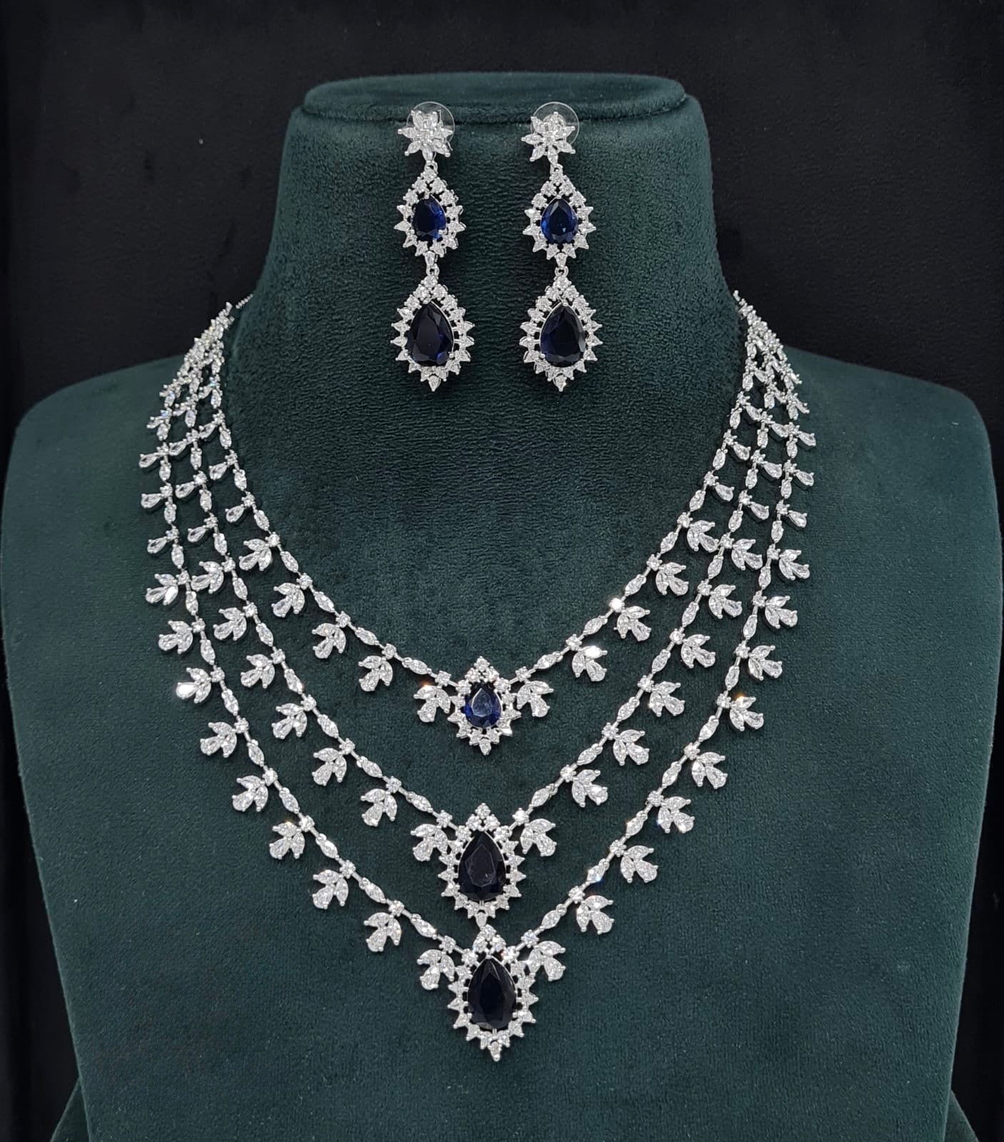 Cz Necklace 10972 - KRISHNA'S SWETA JEWELLERY