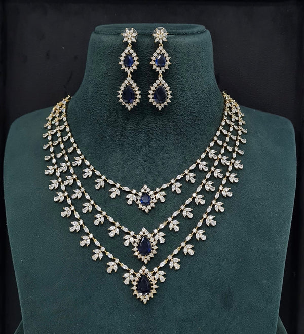 Cz Necklace 10972 - KRISHNA'S SWETA JEWELLERY