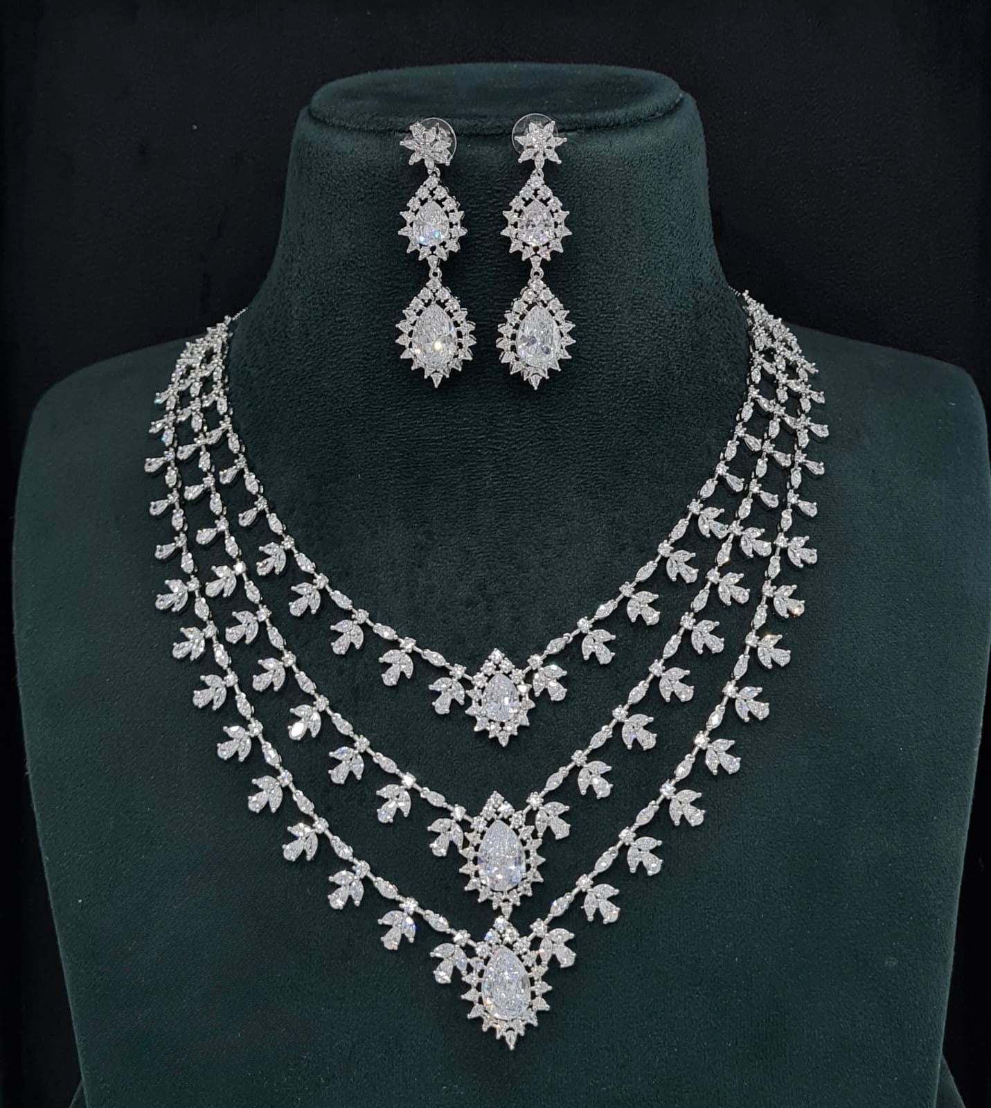 Cz Necklace 10972 - KRISHNA'S SWETA JEWELLERY