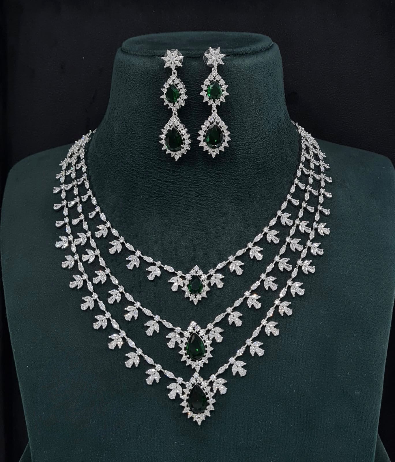Cz Necklace 10972 - KRISHNA'S SWETA JEWELLERY