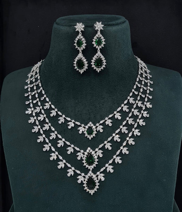 Cz Necklace 10972 - KRISHNA'S SWETA JEWELLERY