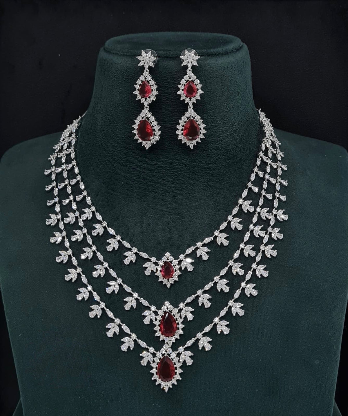 Cz Necklace 10972 - KRISHNA'S SWETA JEWELLERY