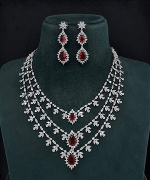 Cz Necklace 10972 - KRISHNA'S SWETA JEWELLERY