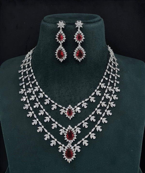 Cz Necklace 10972 - KRISHNA'S SWETA JEWELLERY