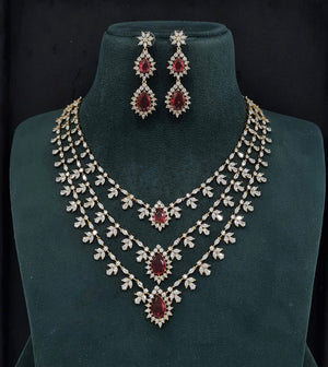 Cz Necklace 10972 - KRISHNA'S SWETA JEWELLERY
