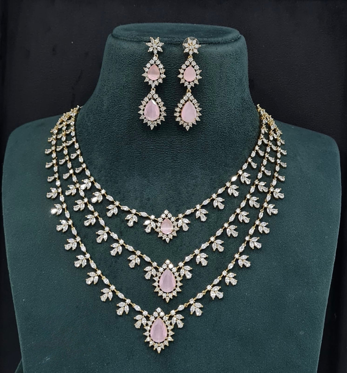Cz Necklace 10972 - KRISHNA'S SWETA JEWELLERY
