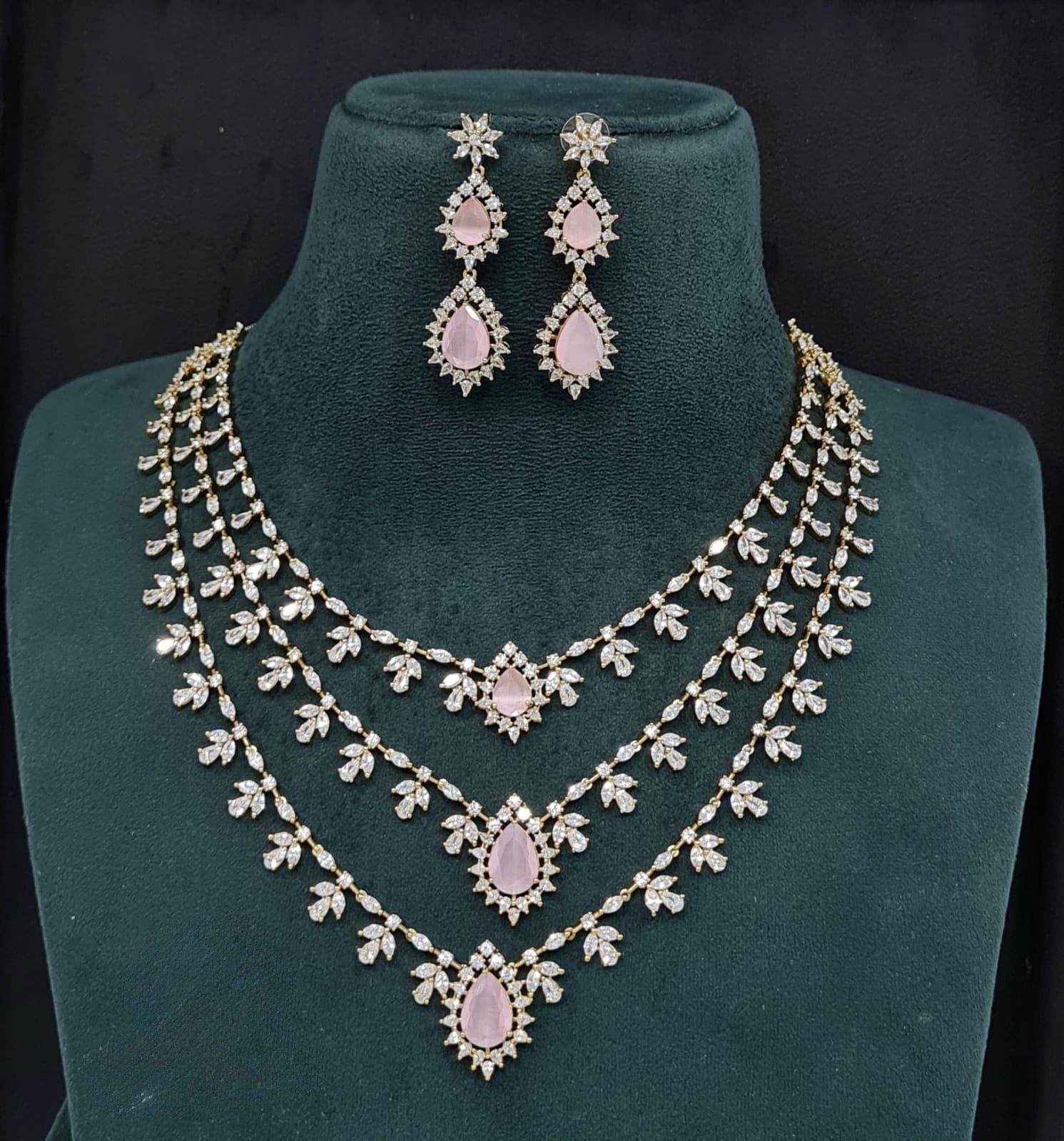 Cz Necklace 10972 - KRISHNA'S SWETA JEWELLERY