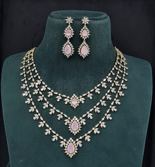 Cz Necklace 10972 - KRISHNA'S SWETA JEWELLERY