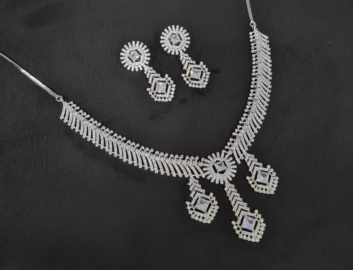 Cz Necklace 10973 - KRISHNA'S SWETA JEWELLERY