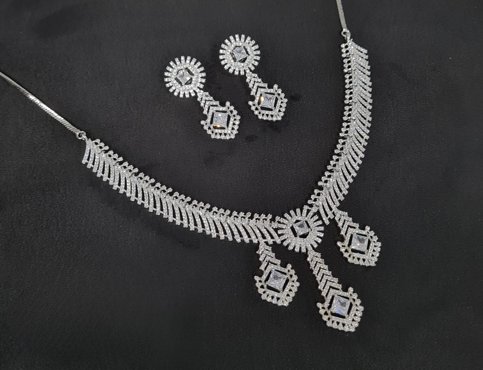 Cz Necklace 10973 - KRISHNA'S SWETA JEWELLERY
