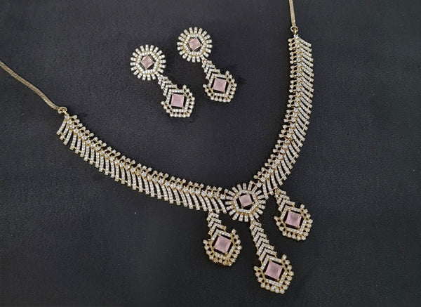 Cz Necklace 10973 - KRISHNA'S SWETA JEWELLERY