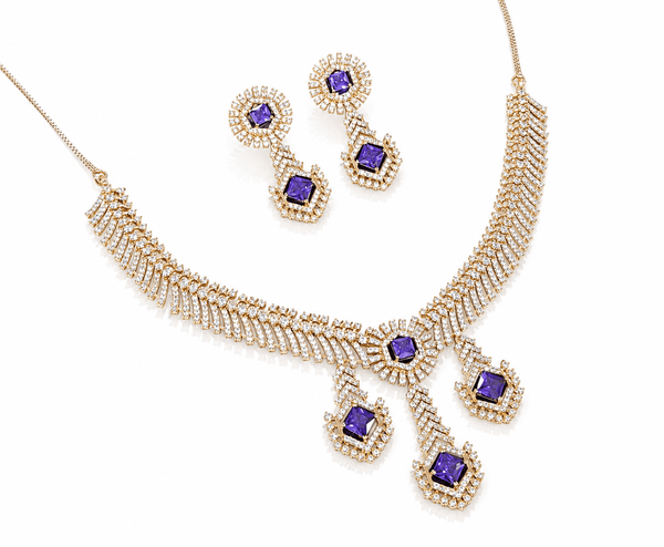 Cz Necklace 10973 - KRISHNA'S SWETA JEWELLERY