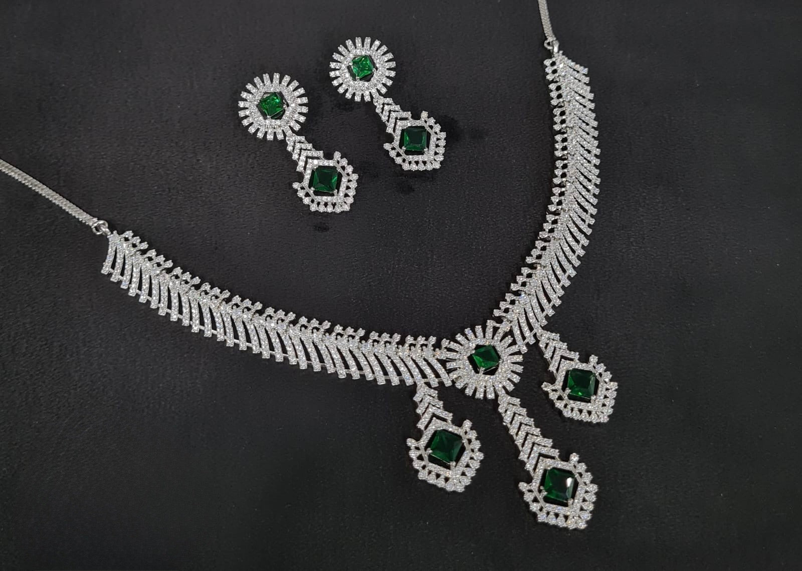 Cz Necklace 10973 - KRISHNA'S SWETA JEWELLERY