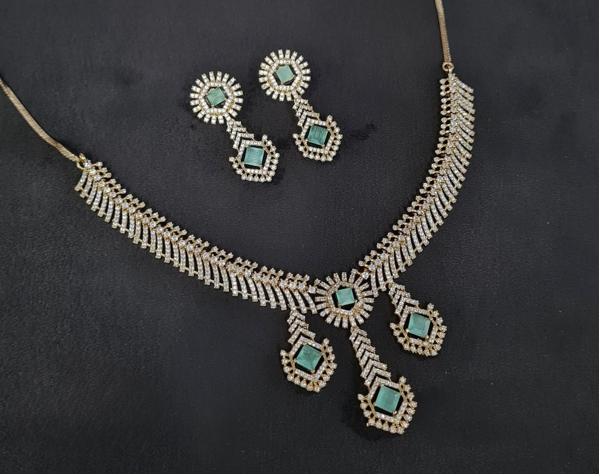 Cz Necklace 10973 - KRISHNA'S SWETA JEWELLERY