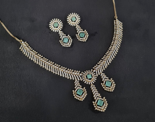 Cz Necklace 10973 - KRISHNA'S SWETA JEWELLERY