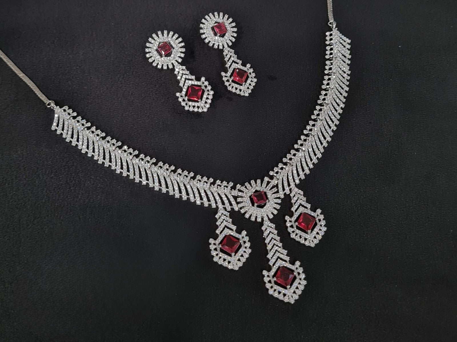 Cz Necklace 10973 - KRISHNA'S SWETA JEWELLERY