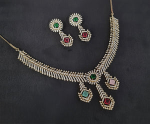 Cz Necklace 10973 - KRISHNA'S SWETA JEWELLERY
