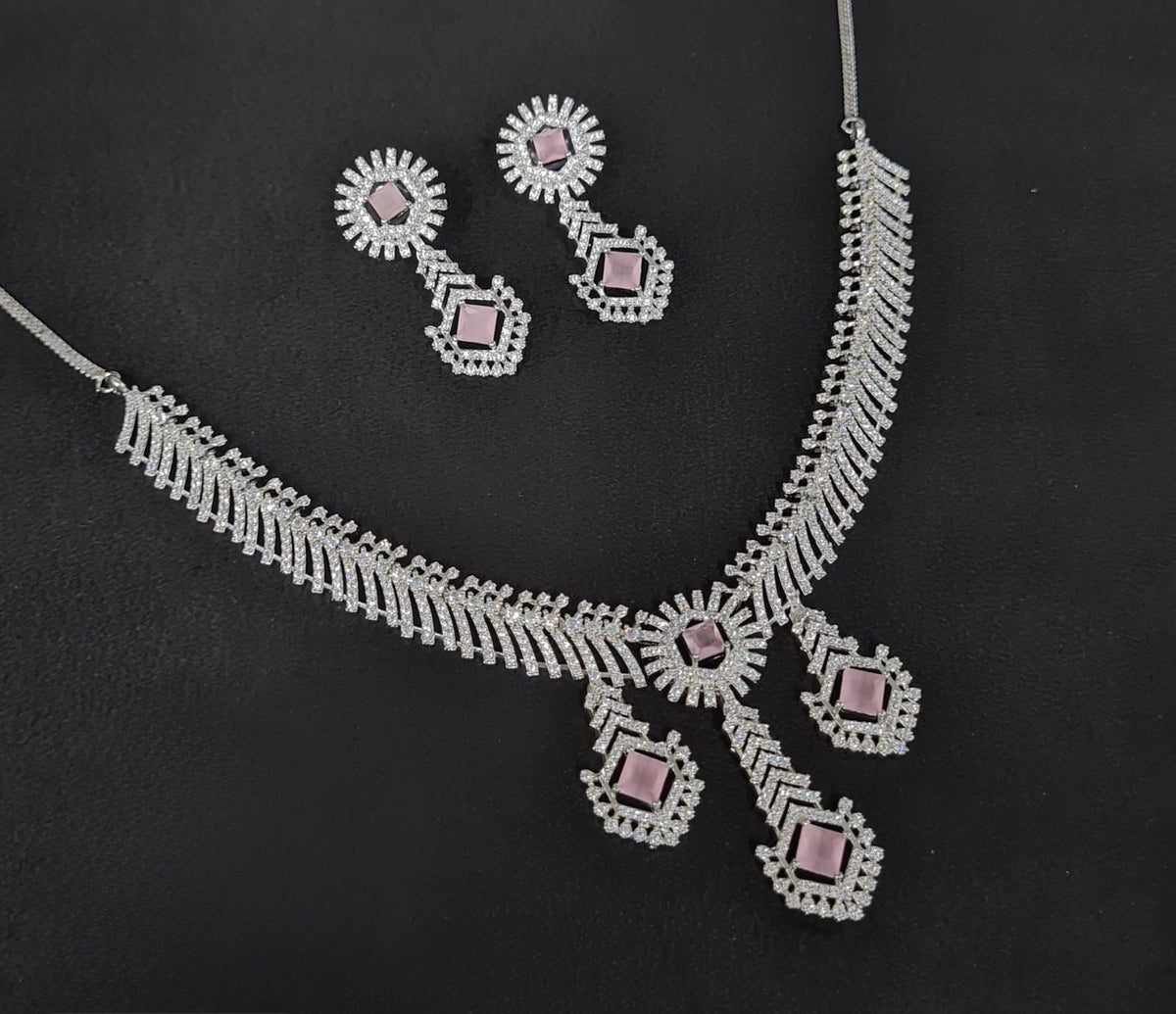 Cz Necklace 10973 - KRISHNA'S SWETA JEWELLERY