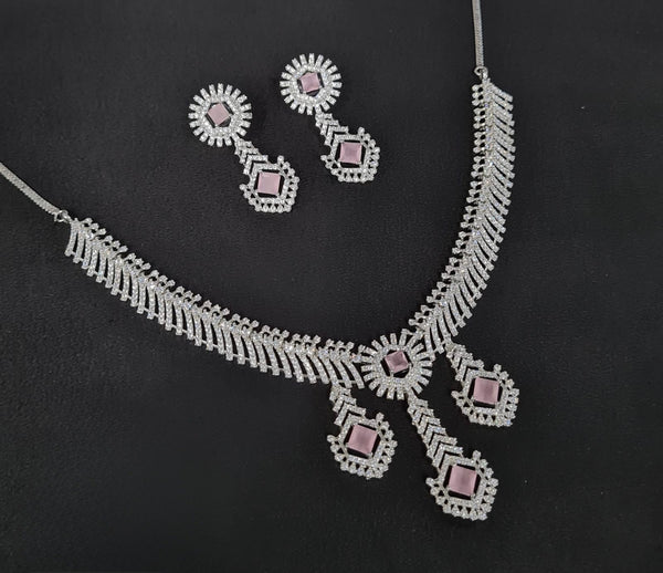 Cz Necklace 10973 - KRISHNA'S SWETA JEWELLERY