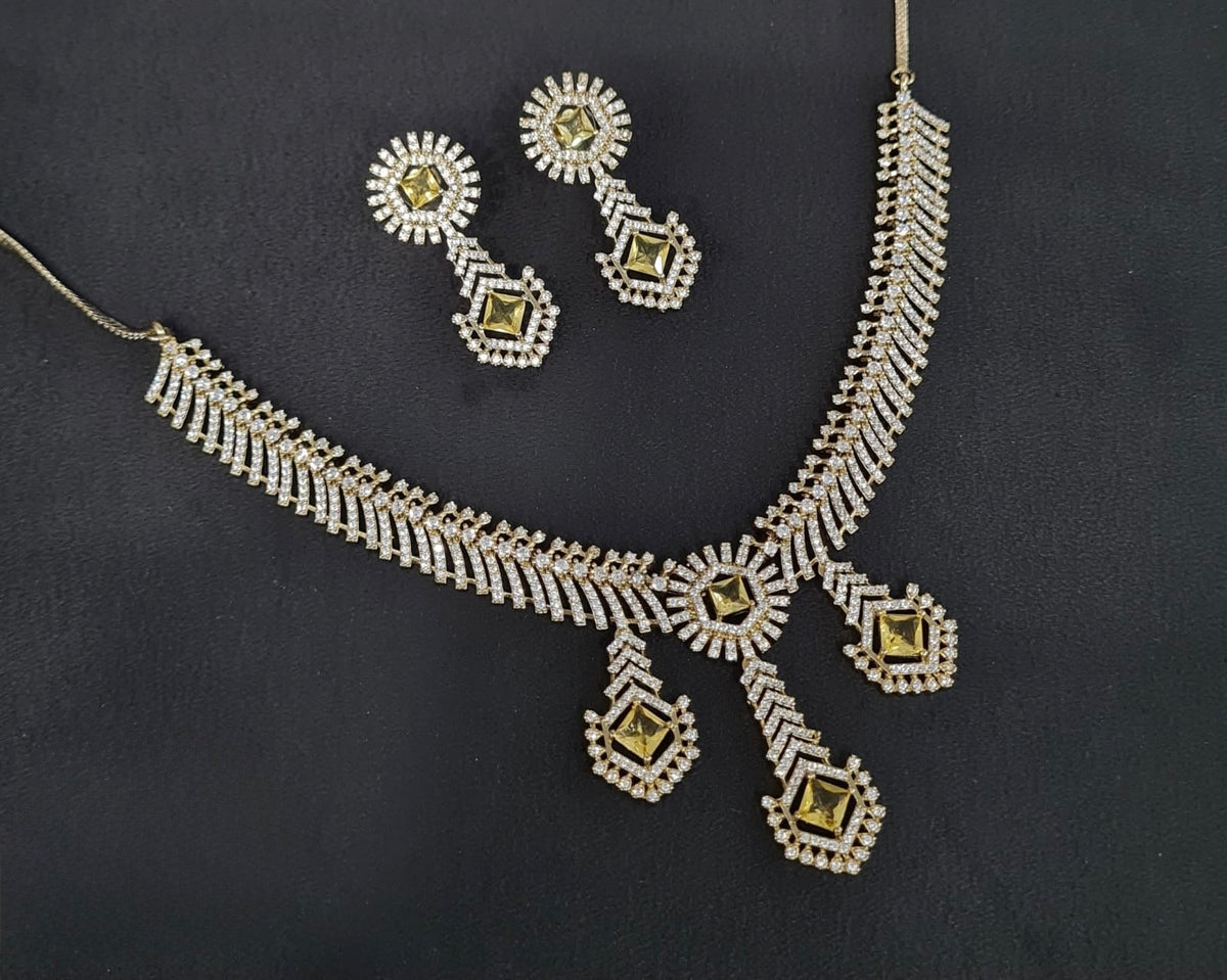 Cz Necklace 10973 - KRISHNA'S SWETA JEWELLERY